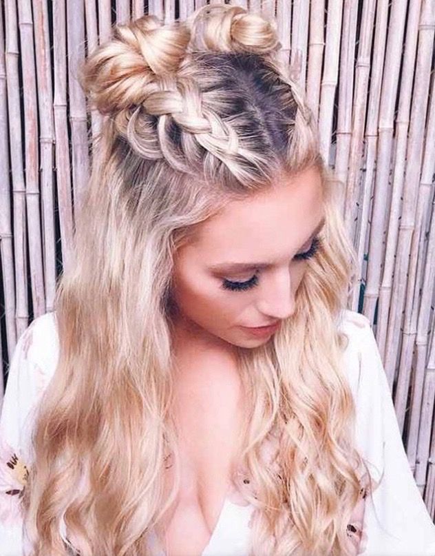 Летний прическа фото Pin by Amanda Gaskell on Wedding Hair styles, Bohemian hairstyles, Long hair sty