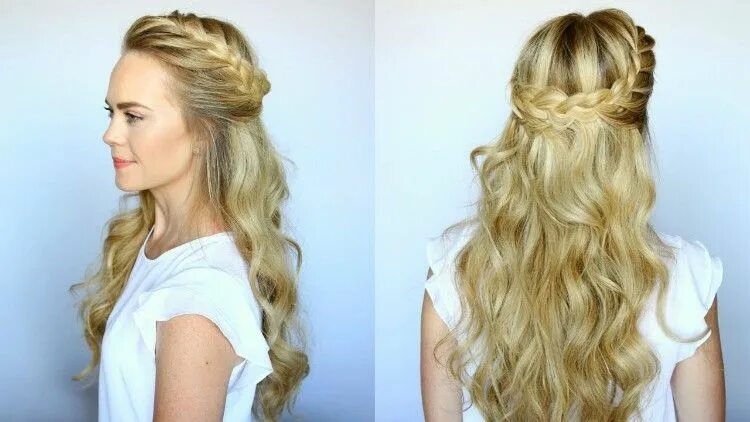 Летний прически на длинные волосы coiffure facile printemps tresse couronne cheveux ondulés #hairstyles Long hair 