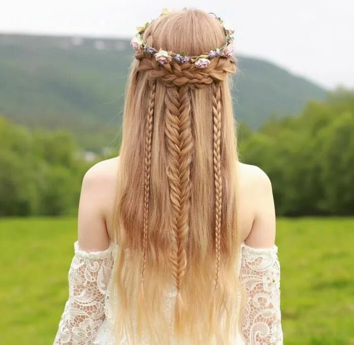Летний прически на длинные волосы Причёски на лето 2019 года. 8 летних трендов Bohemian hairstyles, Medieval hairs