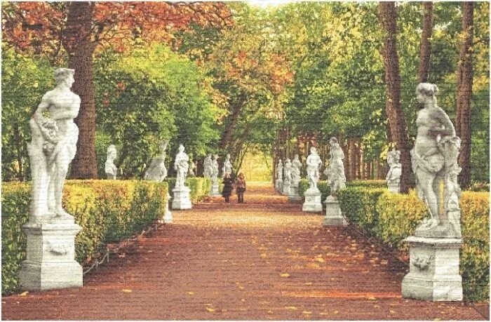Летний сад в санкт петербурге осенью фото Летний сад - гобеленовая картина