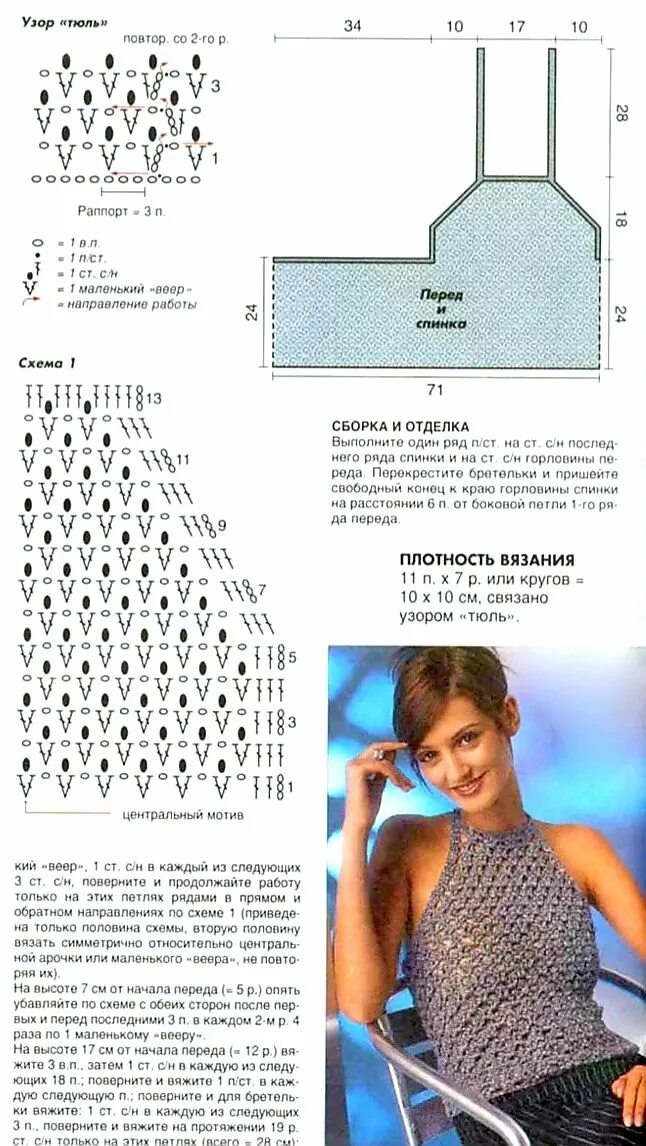 Летний топ крючком со схемой Pin de Margo Gibson em Crochet/knit clothes em 2023 Crop top de crochê, Blusa de