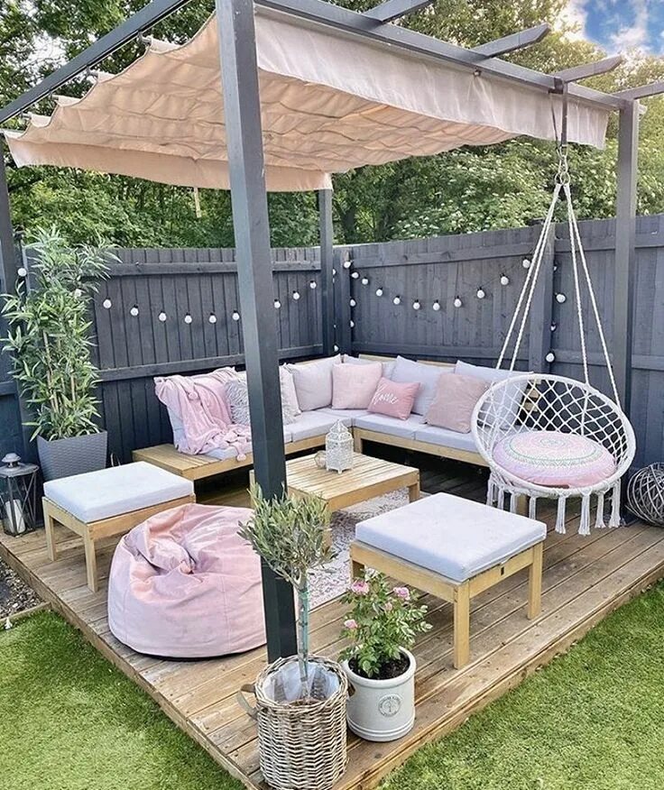 Летний вариант дачи Pin on Deck Backyard decor, Backyard patio designs, Backyard