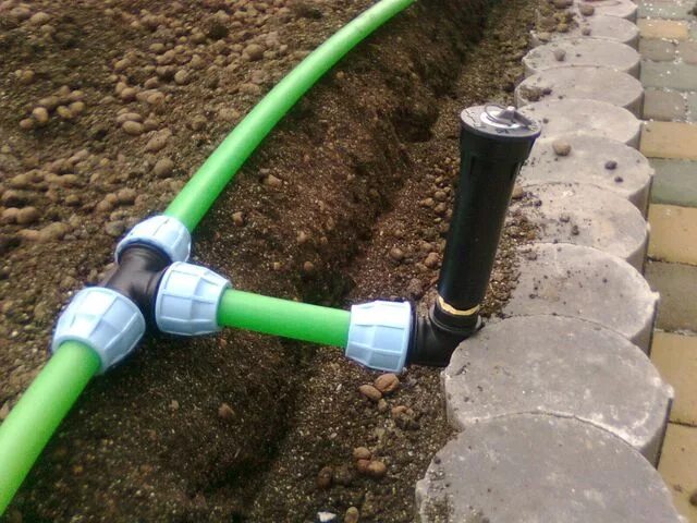 Летний водопровод фото Установка соединителей