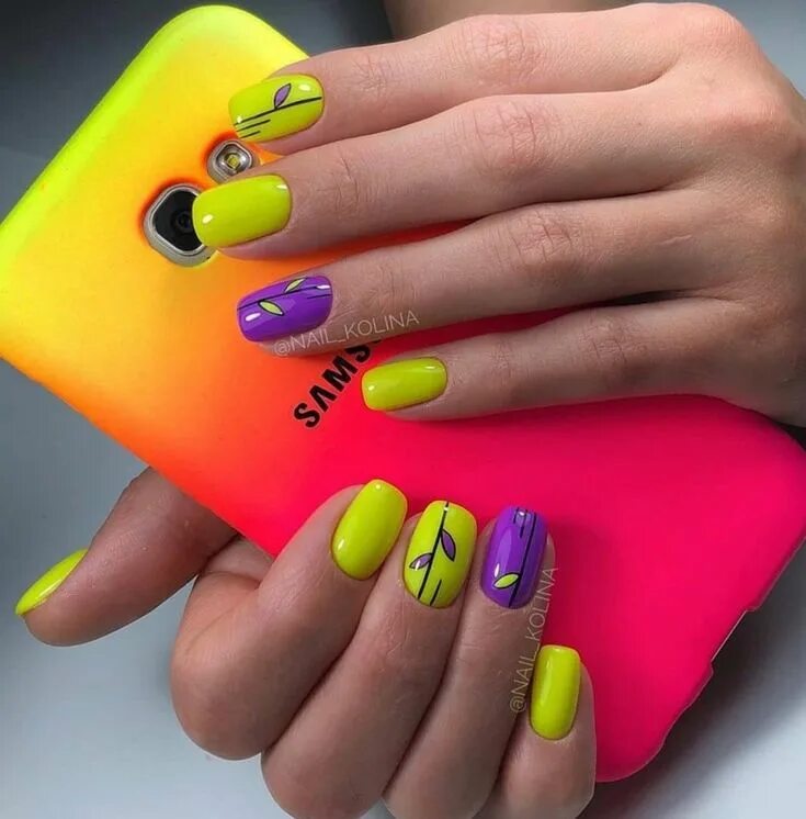 Летний яркий маникюр фото 2024 Pin by florina iancu on Unghii Nails, Beauty, Design