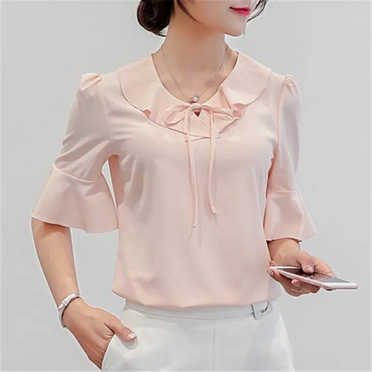 Летняя блузка фото Pin by Joanne on Stylish Clothing in 2020 Chiffon blouse fashion, Blue shirt wom