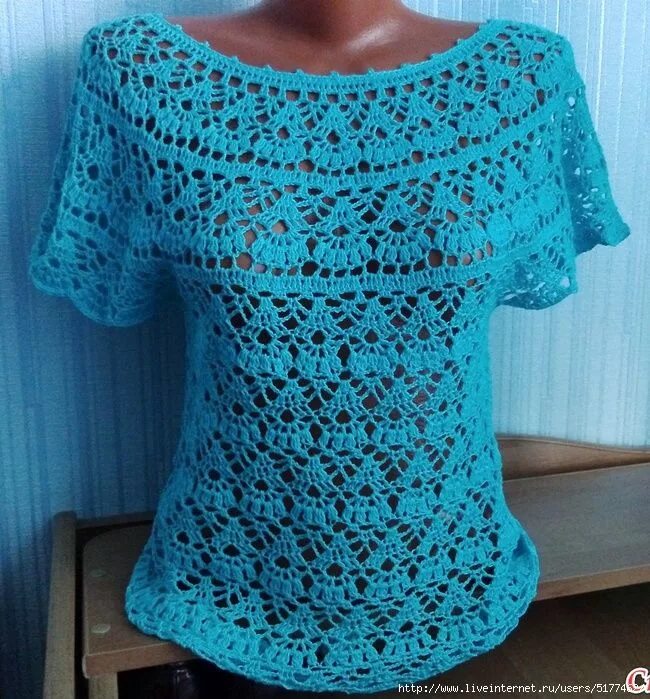 Летняя кофточка крючком фото Puntadas maravillosas Crochet, Crochet top, Crochet blouse