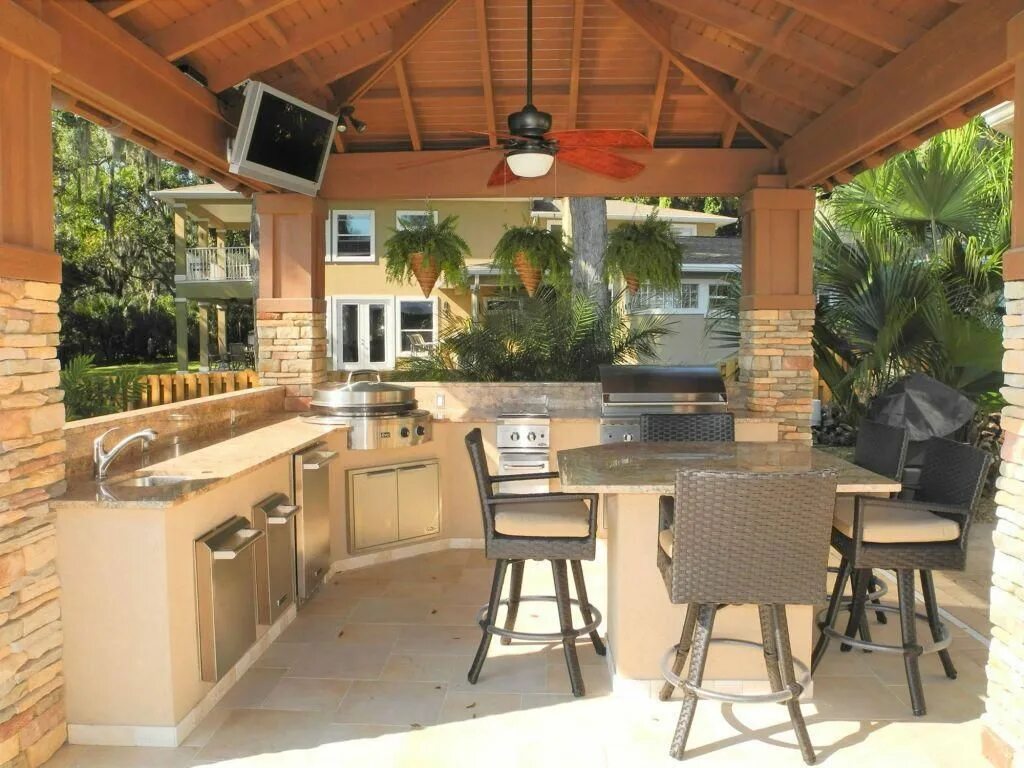 Летняя кухня дизайн внутри фото Modern Outdoor Kitchen Design Ideas 340 #technologies Outdoor kitchen design, Ou