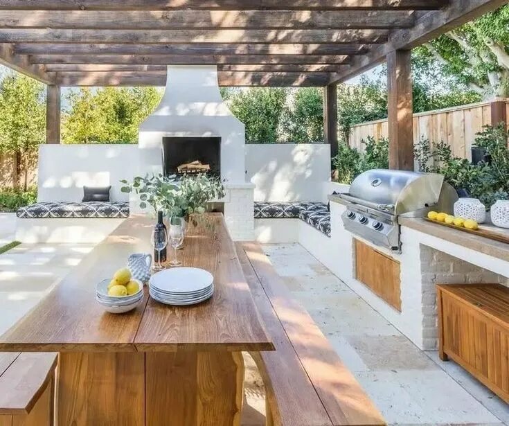 Летняя кухня дизайн внутри фото Quick and Rewarding Summer Projects Outdoor kitchen decor, Outdoor kitchen desig