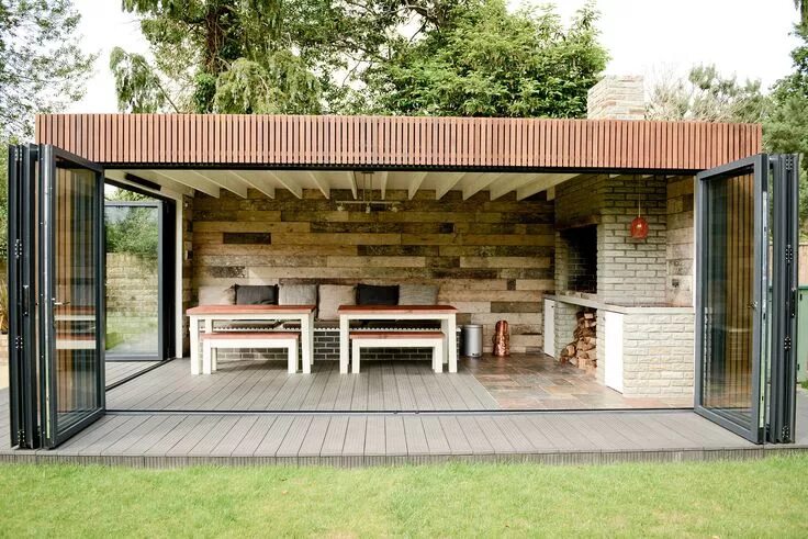 Летняя кухня фото Outdoor kitchen patio, Outdoor kitchen design, Backyard patio designs