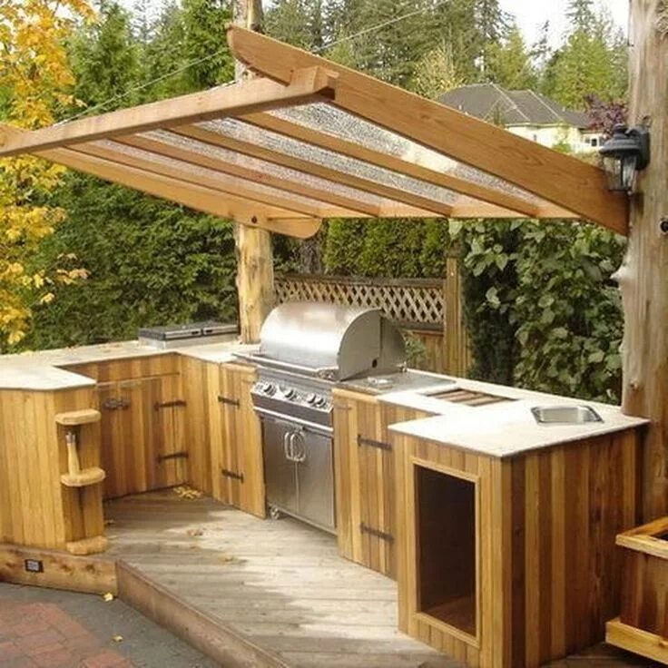Летняя кухня навес фото Homiku.com - Home Decoration Small outdoor kitchens, Simple outdoor kitchen, Out