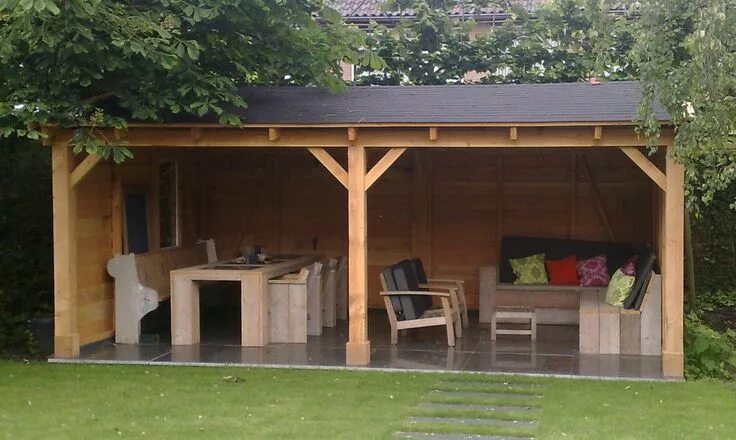 Летняя кухня навес фото prachtige veranda met zware douglas balken Backyard patio, Backyard seating, Per