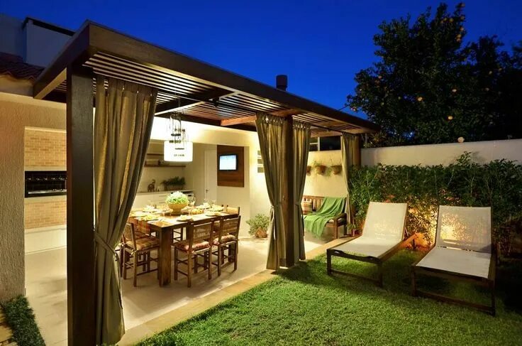 Летняя кухня навес фото Renovação pátio - bairro lindoia, stefani arquitetura homify Design de pátios, S