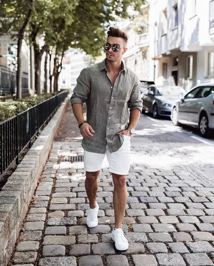 Летняя мужская мода фото 5 Tendências de Moda Masculina Primavera Verão 2018/2019 Mens summer outfits, Me