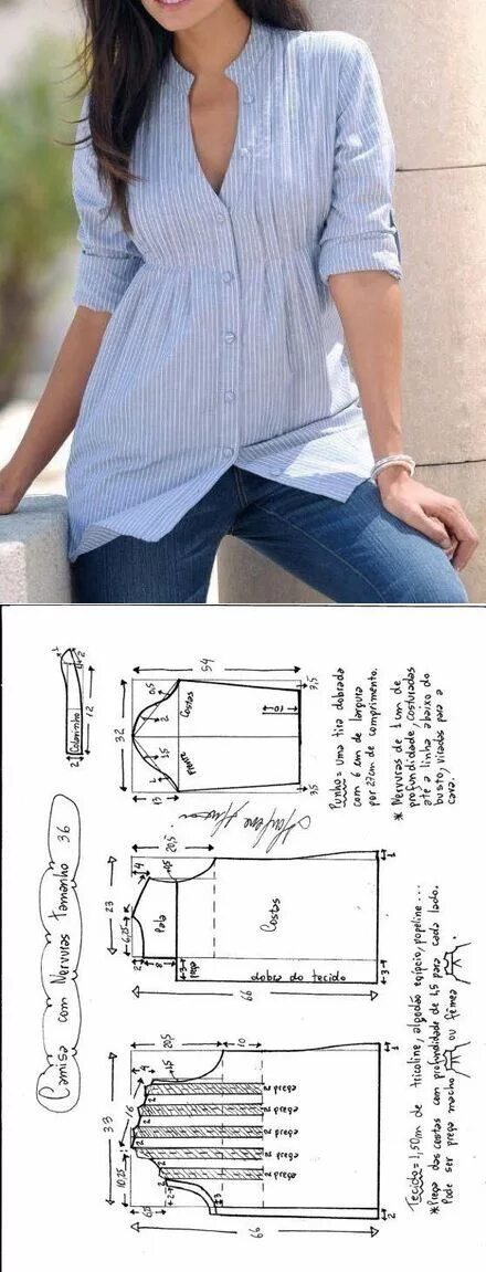 Летняя рубашка женская выкройка Шитье ✂ Выкройки.Блузка Fashion design patterns, Dress sewing patterns, Fashion 