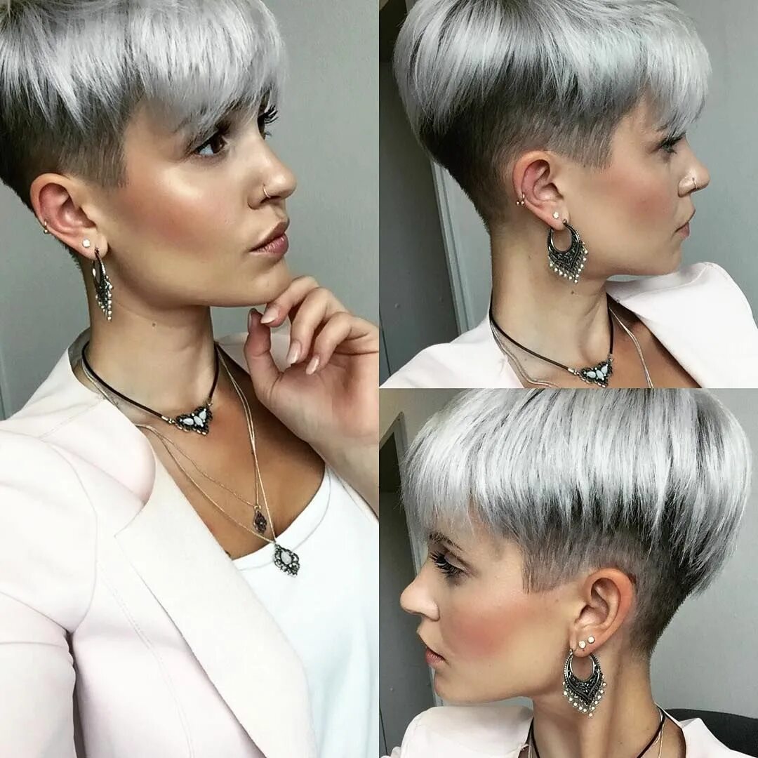 Летняя стрижка женская модная El cabello gris estÃ* de moda, Â*te contamos cÃ³mo conseguirlo! Модные короткие 