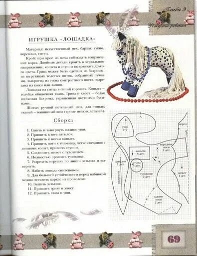 Лошадка выкройка мягкой игрушки Pin on Схемы мягких игрушек