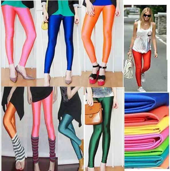 Лосины 90 фото New Shiny Neon High Waist Punk Celebrity 80s Disco Workout Bodycon, shiny 80's l