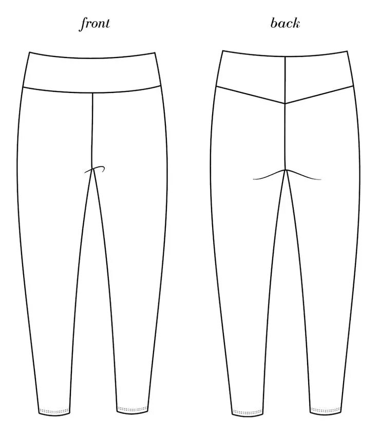 Лосины выкройка скачать The Shelly Legging Sewing Pattern, by Seamwork