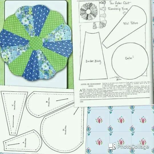 Лоскутков выкройки Pin by Isolmary on Quilting Dresden plate quilts, Sewing projects, Applique patt