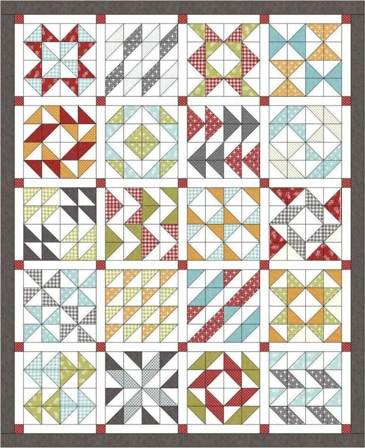 Лоскутное одеяло своими руками схемы 42 Rummy Layer Cakes Batik Quilts Quilts Ideas Triangle quilt, Half square trian