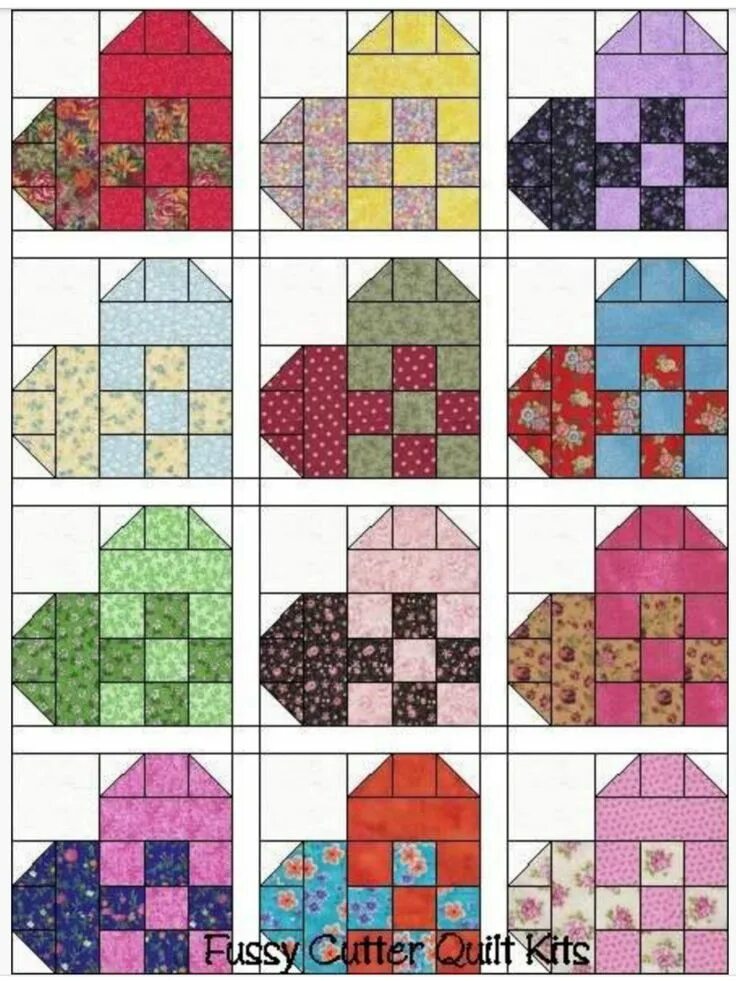 Лоскутное своими руками для начинающих схемы Pin on Hearts Quilt patterns, Heart quilt, Heart quilt pattern