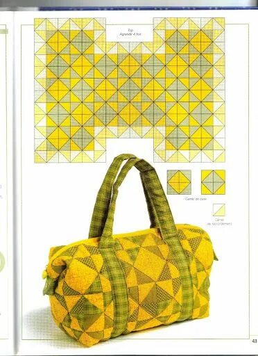 Лоскутные сумки своими руками выкройки Picasa Web Albums - Véro D - Patchwork utile Quilted bag patterns, Patchwork bag