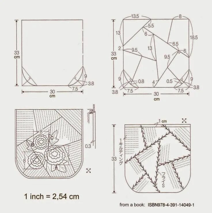 Лоскутные сумки своими руками выкройки Ulla's Quilt World: Patchwork bag, flowers + pattern Leather bag pattern, Patchw