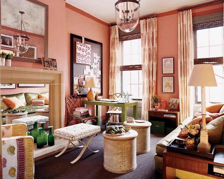 Лососевый цвет в интерьере This gives me all the right feelings. Small space design, Small spaces, Maximali