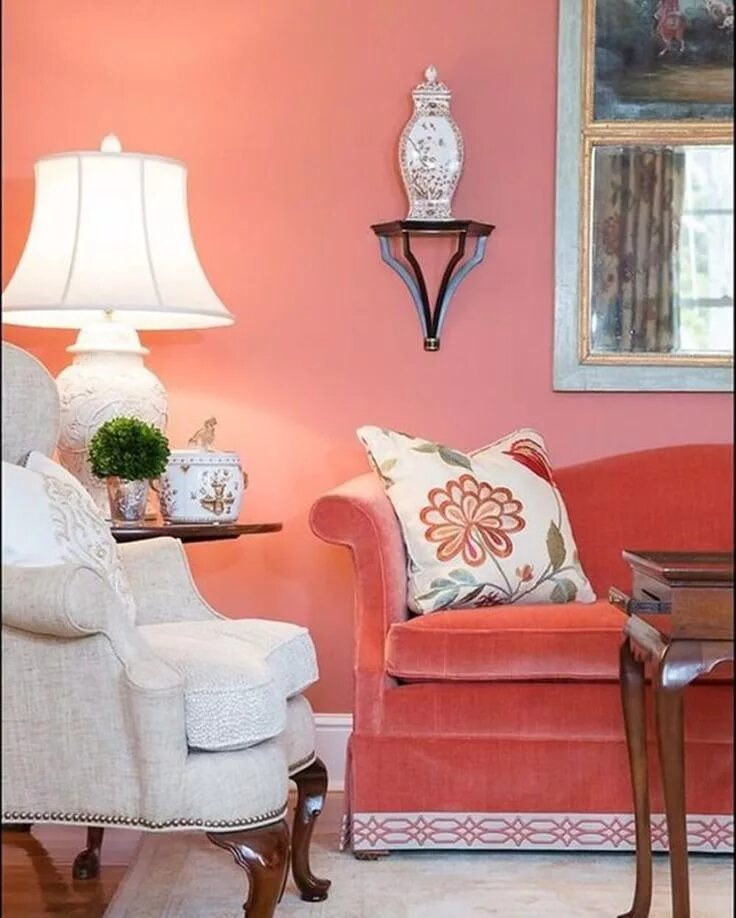 Лососевый цвет в интерьере Pin on Decoração