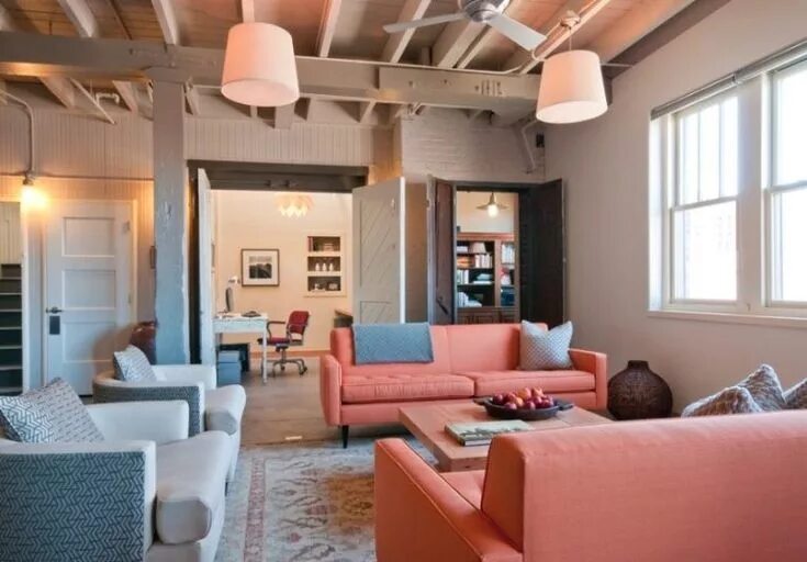 Лососевый цвет в интерьере Pin by Allyson Conrad on decorate Interior design studio, Interior design, Loft 