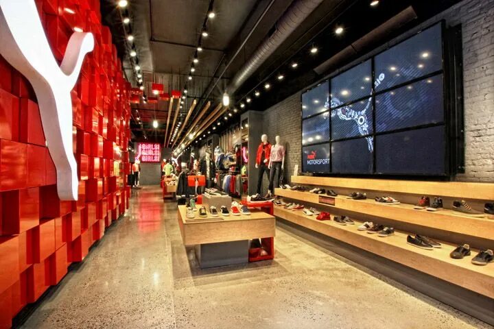 Магазин пума фото PUMA SoHo Store by Colkitt & Co, New York " Retail Design Blog Bedroom door desi