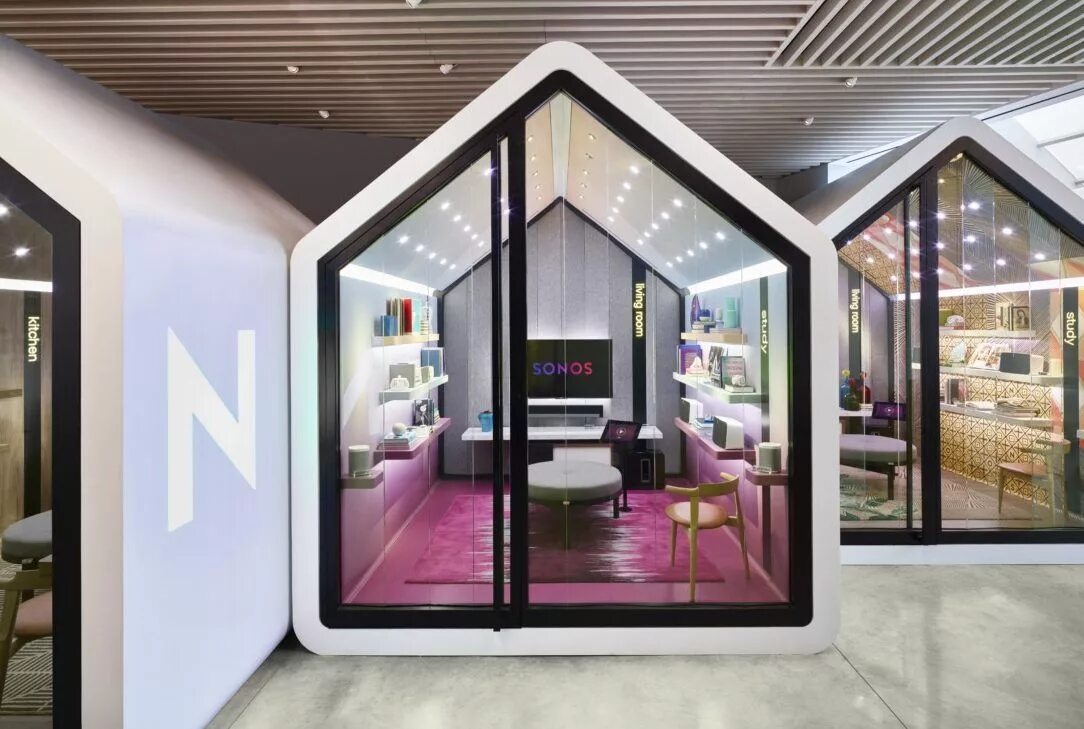 Магазин современного интерьера Sonos' first store makes the Apple Store look boring Store design, Design, Retai