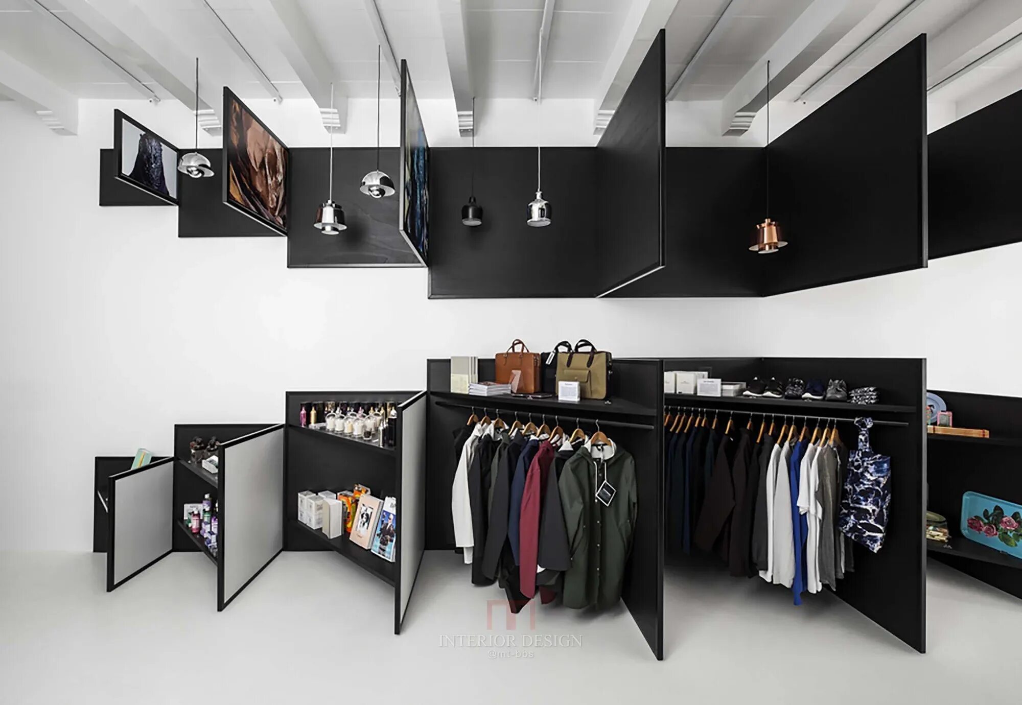 Магазин современного интерьера Pakaian Rak Display/pulau Tengah Rak Display Untuk Pakaian/pakaian Toko Furnitur