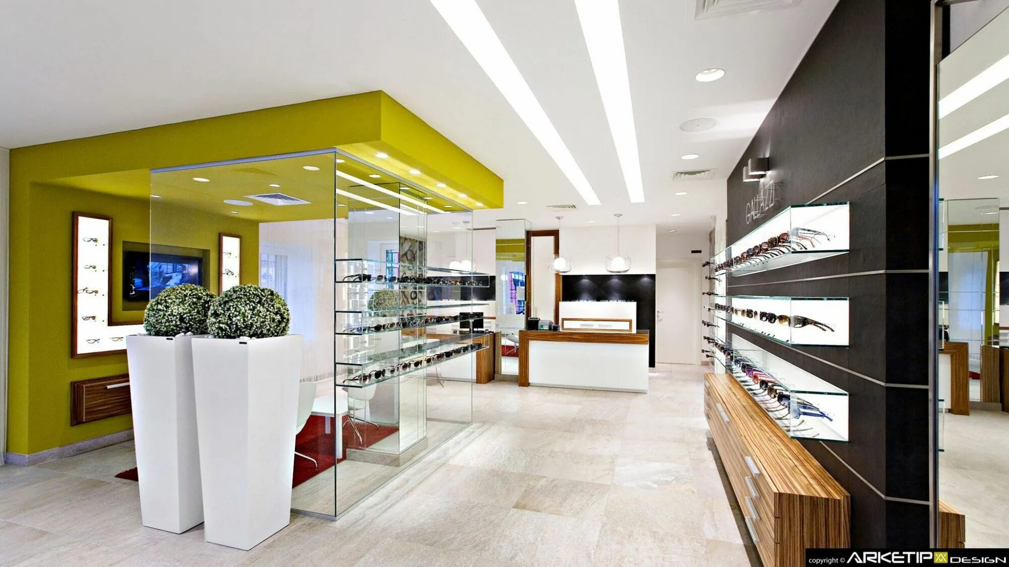Магазин современного интерьера Ottica GALLAZZI, project Arketipo Design (Italy) - www.arketipodesign.it