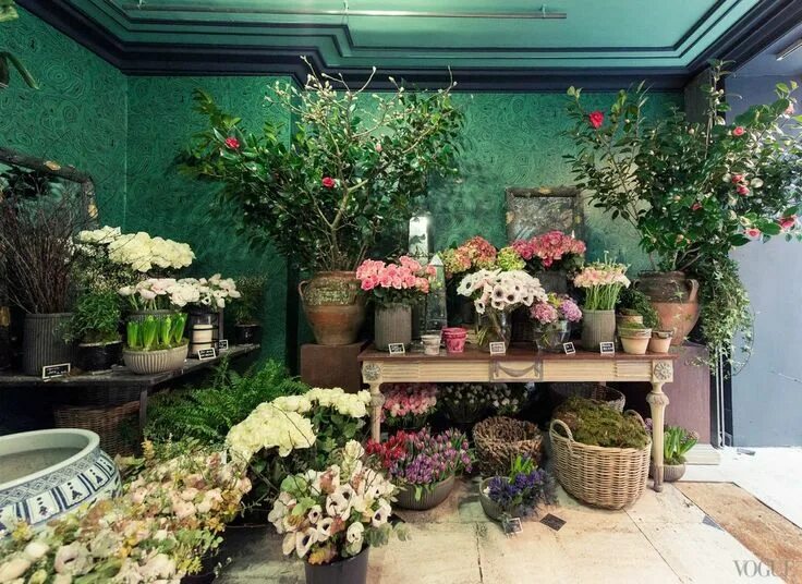 Магазин цветов в интерьере Happiness. Rambert Rigaud Fleuriste, Paris / Source: Flower School New York Flow