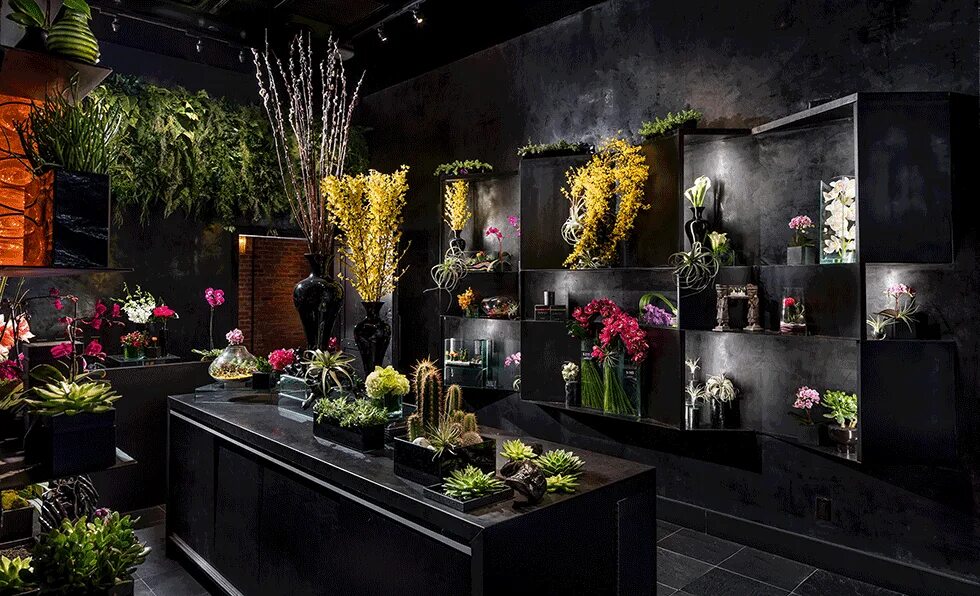 Магазин цветов в интерьере Vandal - Hospitality Design Flower shop design, Design, Flower store