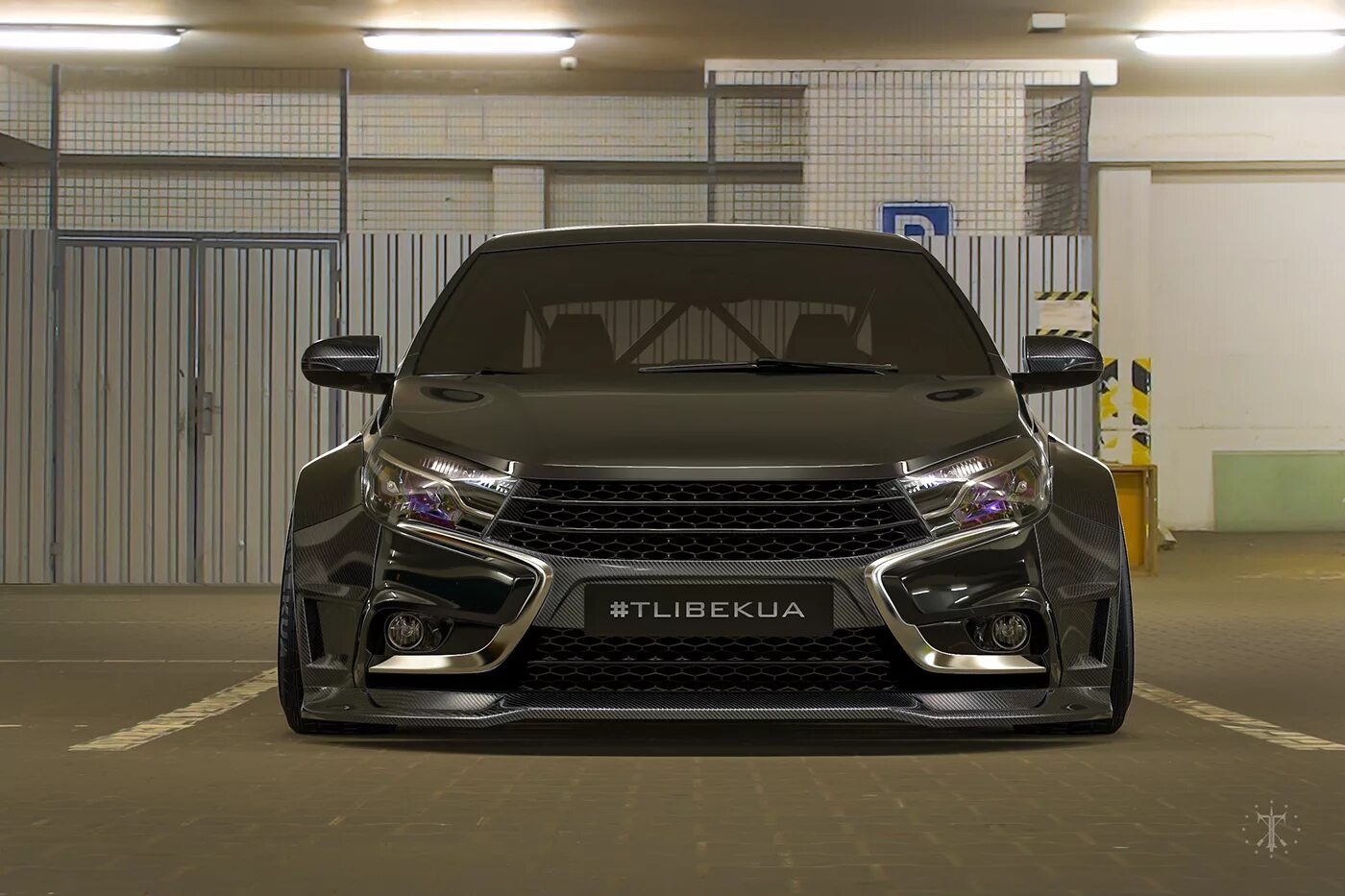 Магазин тюнинга лада веста 3 in 1. VW Golf, MB C63, Lada Vesta :: Behance