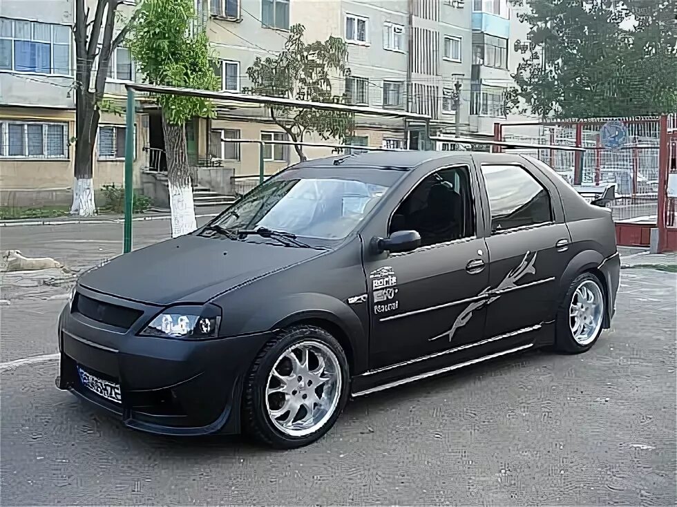 Магазин тюнинга рено Затяжка в мат. - Dacia Logan (1G), 2007 года тюнинг DRIVE2