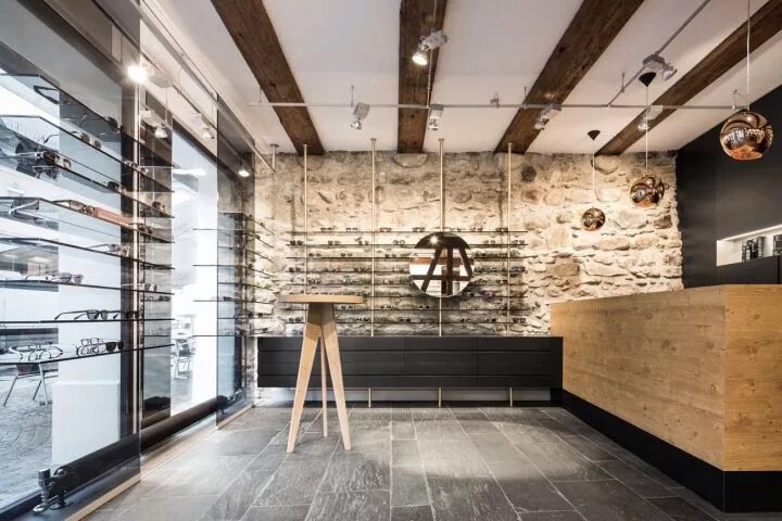 Магазин в стиле лофт интерьера Bischofberger Optik by Heikaus, Winterthur - Switzerland Retail store design, Ey
