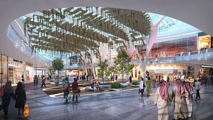 Магазины дубая фото Avenues Mall Silicon Oasis Mall design, Mall facade, Atrium design