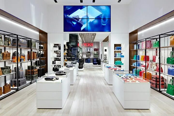 Магазины интерьера в москве адреса Tumi store by Dror, New York Store interiors, Retail design, Retail interior