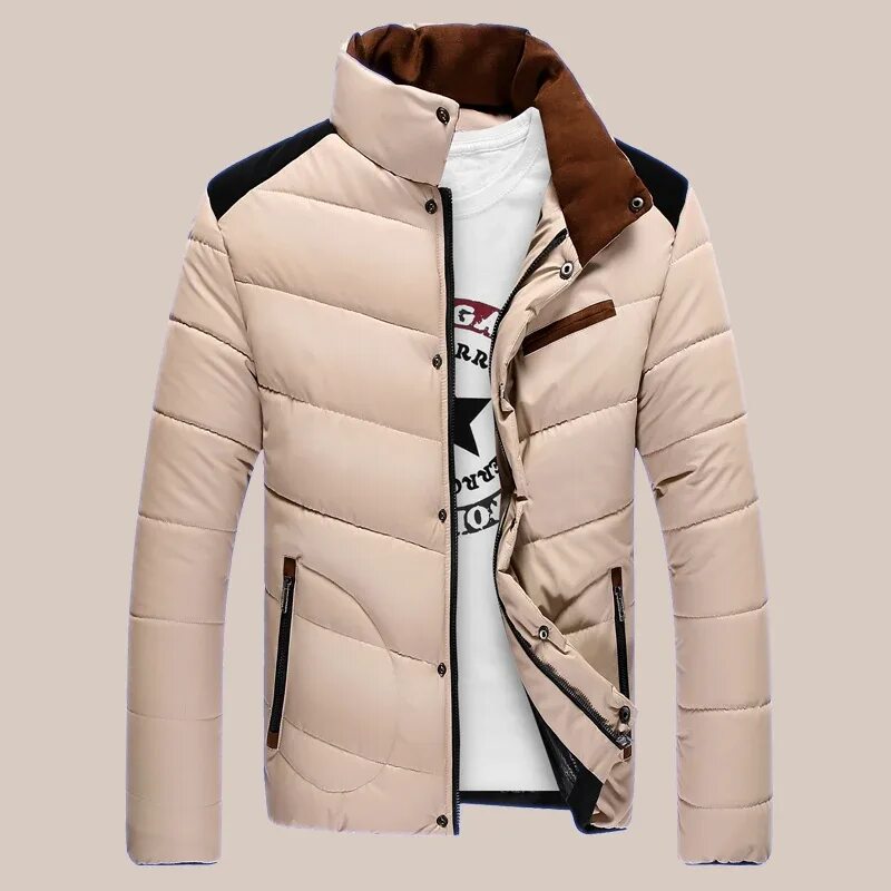 Магазины модных курток 2016 fashion new winter Cotton coat jacket men brand clothing Top quality Thick 
