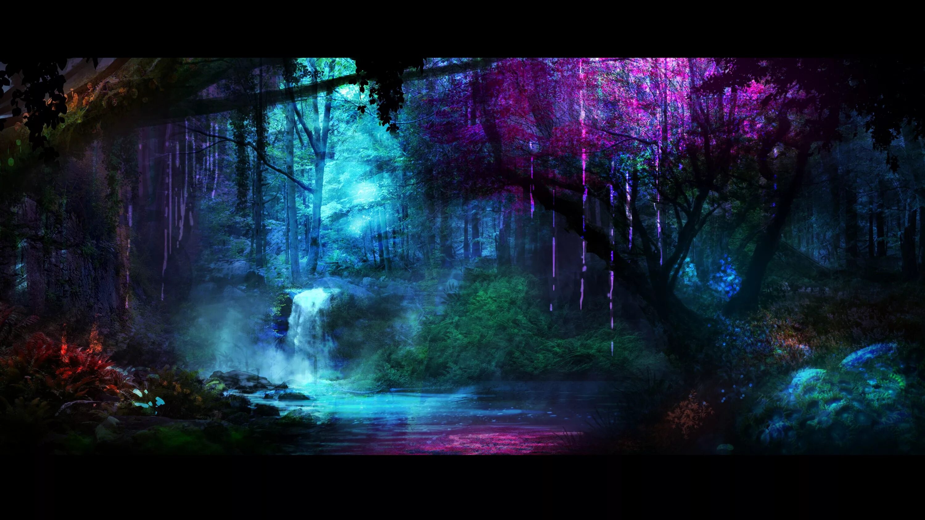 Магический лес фото Avatar Matte Painting Concept art, Fantasy landscape, Matte painting