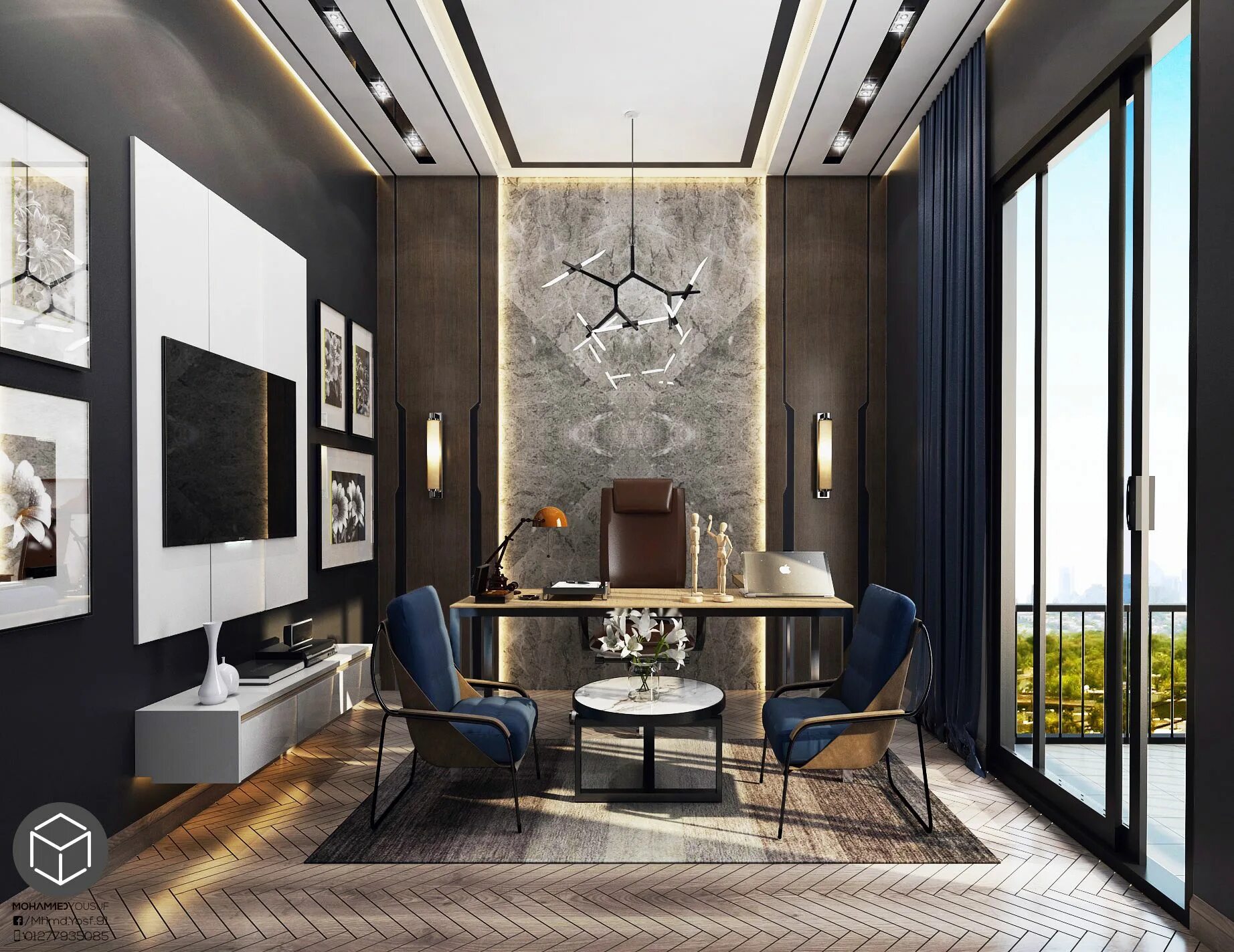 Магистратура дизайн интерьера москва Modern Office on Behance Office interior design modern, Modern office design ins