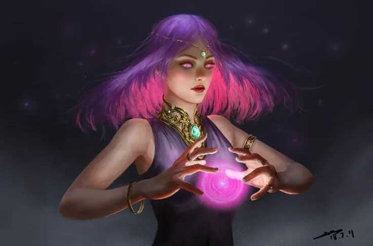 Магия стиля женская 魔 法 初 尝, YU GANYOU on ArtStation at https://www.artstation.com/artwork/JXl9n Fan