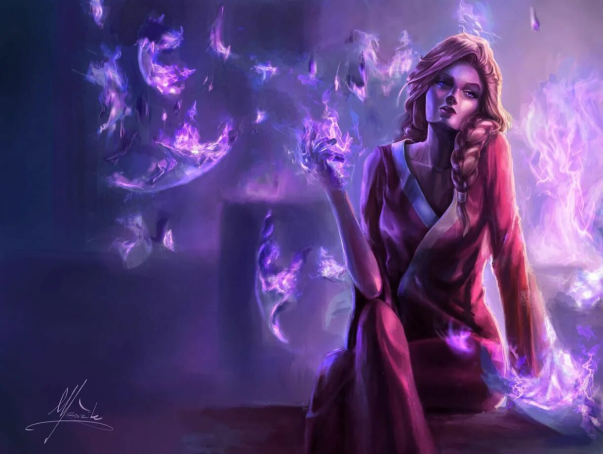 Магия стиля женская Illustration Mesrile Illustration, Digital painting, Concept art