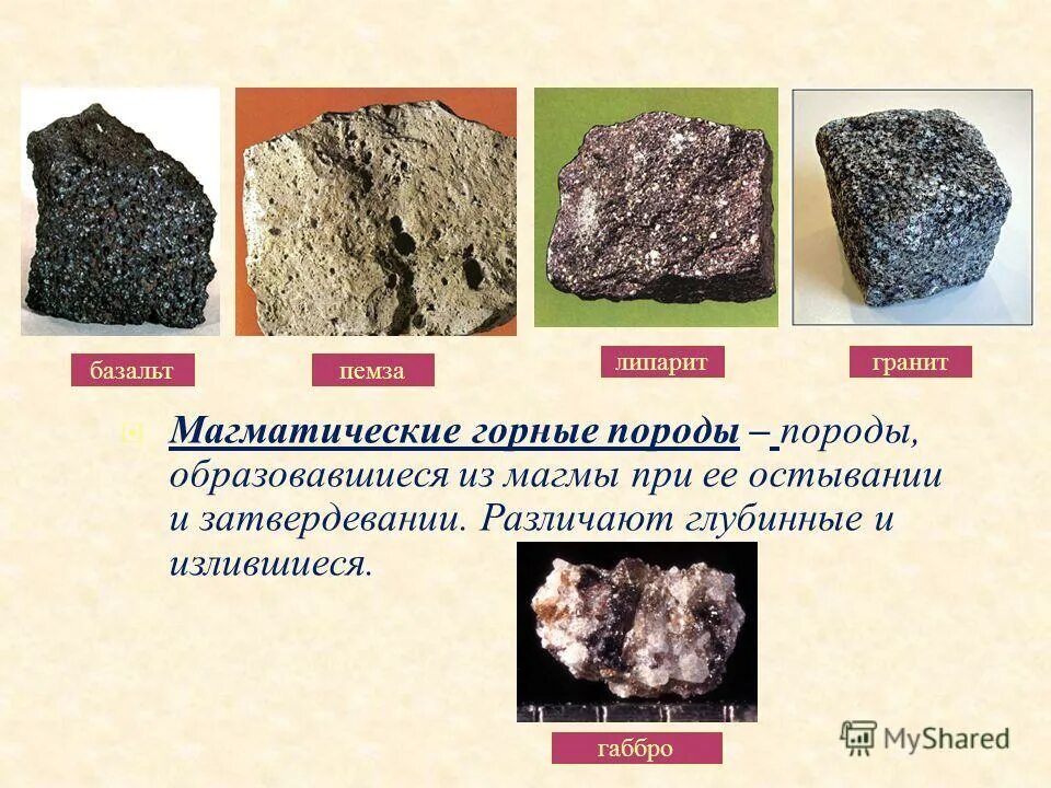 Магматические горные породы фото Формула гранита