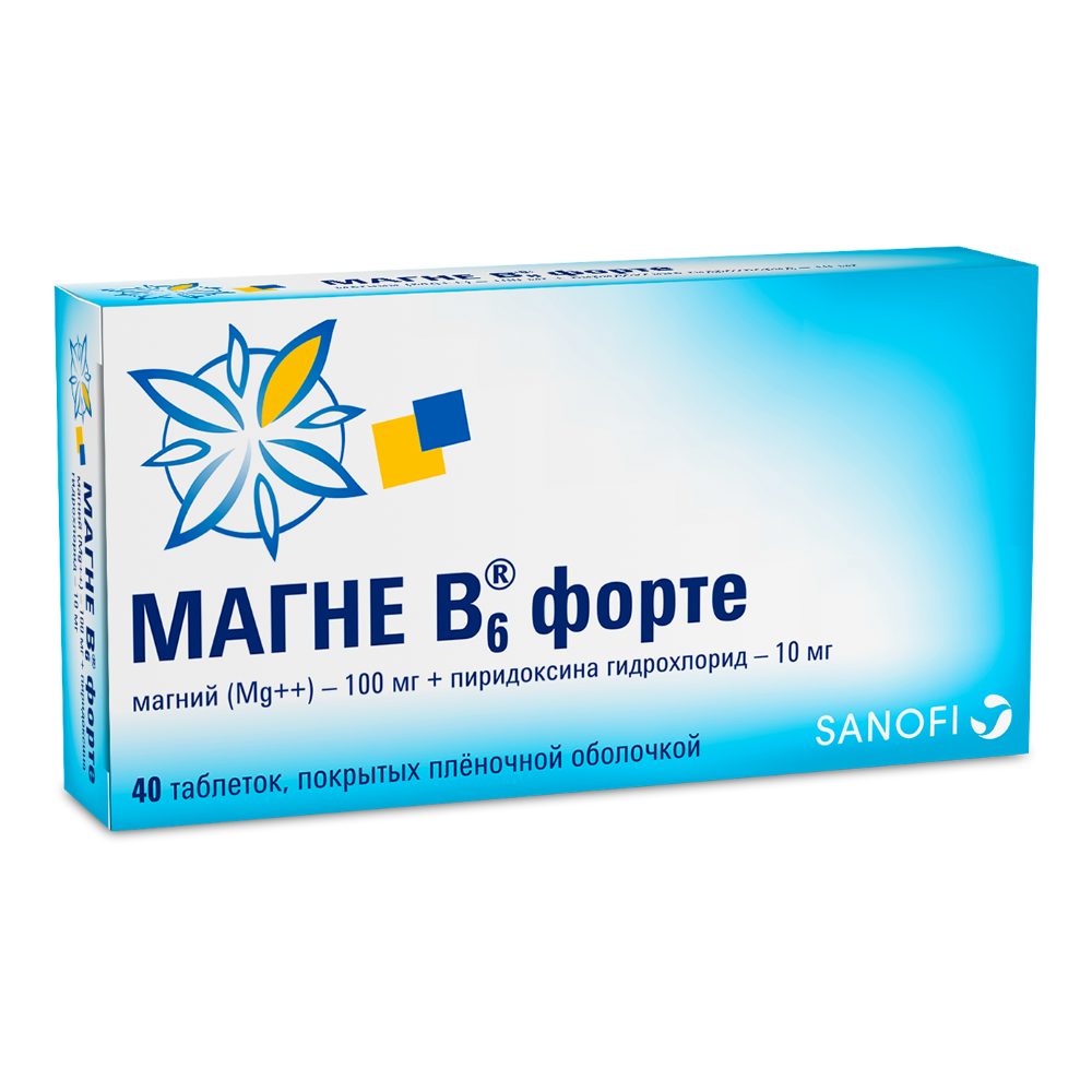 Магне в6 таблетки фото Магне В6 форте (таблетки, 40 шт, 100+10 мг) - цена, купить онлайн в Москве, опис