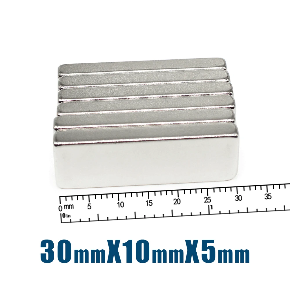 Магнит 30 лет назад фото 2/5/10/15/20/30/40PCS 30x10x5 NdFeB Block Super Powerful Strong Magnetic Magnets