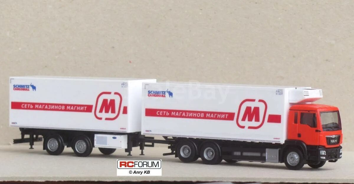 Магнит авто фото АКЦИЯ - БЕСПЛАТНАЯ доставка - Herpa 1:87 HO -- MAN TGS 'МАГНИТ' 2017 Аукцион мас